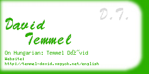 david temmel business card